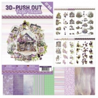 3D push Out Book - Purple Blossom nr 55
