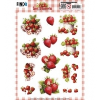 Berrie’s Beauties - Sweet Strawberries - 3D push out - Pure Strawberries