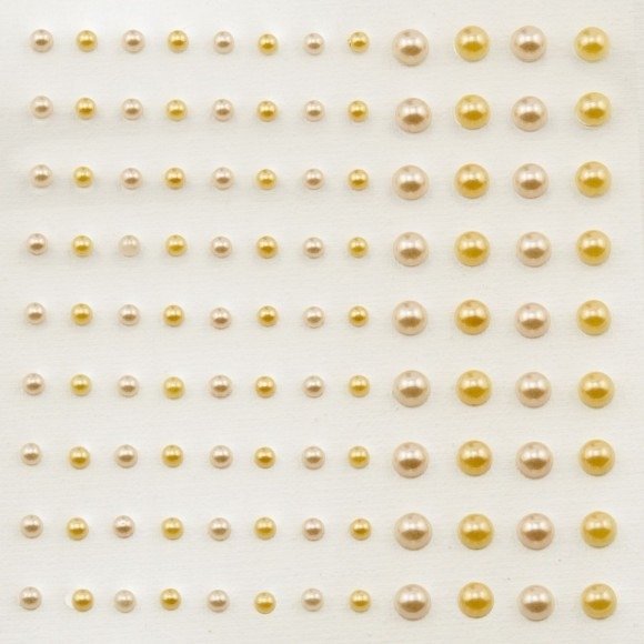 Parels half zelfklevend 3+5mm x 108 agrumes