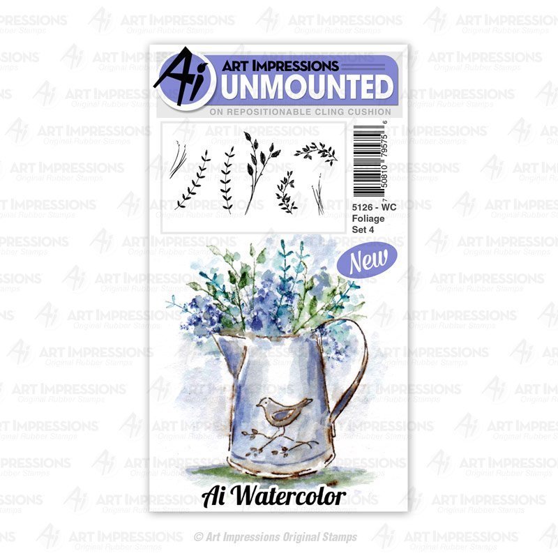 Art Impressions Stamp WC Foliage Set 4 - 5126