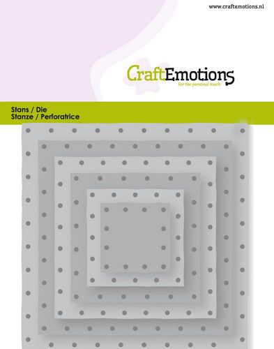CraftEmotions Die - vierkanten vintage - klinknagels