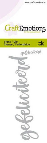 CraftEmotions Die Handletter - gefeliciteerd