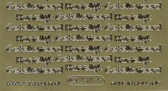 Hartelijk Gefeliciteerd Goud assorti