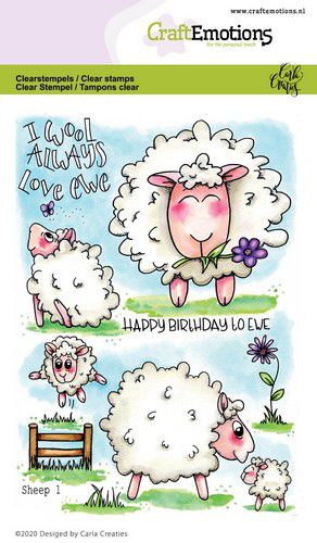 CraftEmotions clearstamps A6 - Sheep 1