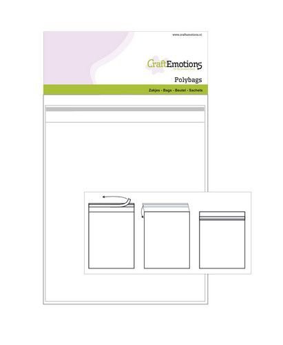CraftEmotions Zakjes zelfsluitend transparant 25 st