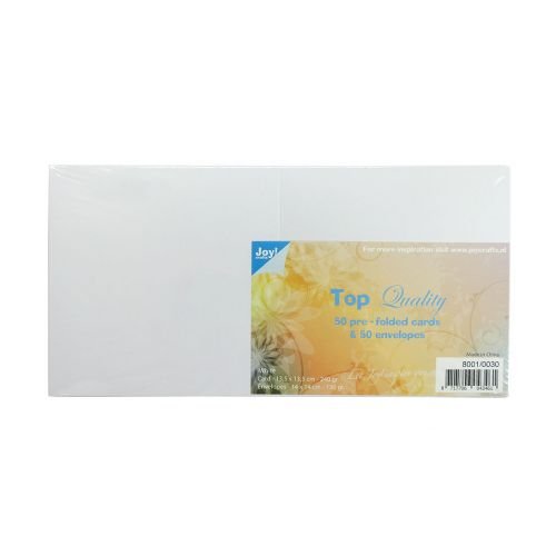 50 kaarten en Enveloppen - Joy - white