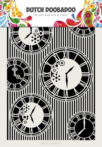Dutch Doobadoo Dutch Mask Art Clocks & Stripes A4