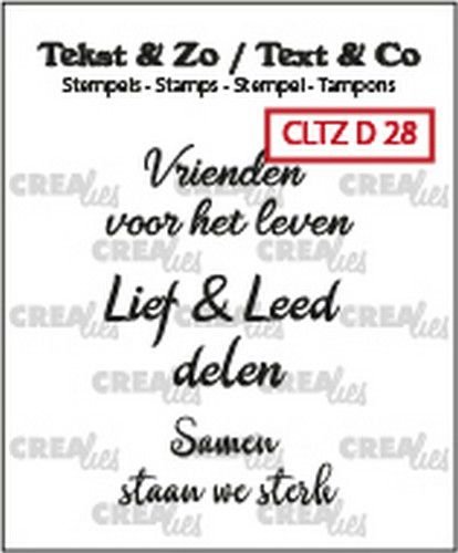 Crealies Clearstamp Tekst & Zo 3x vrienden