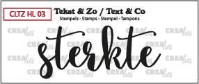 Crealies Clearstamp Tekst & Zo Sterkte