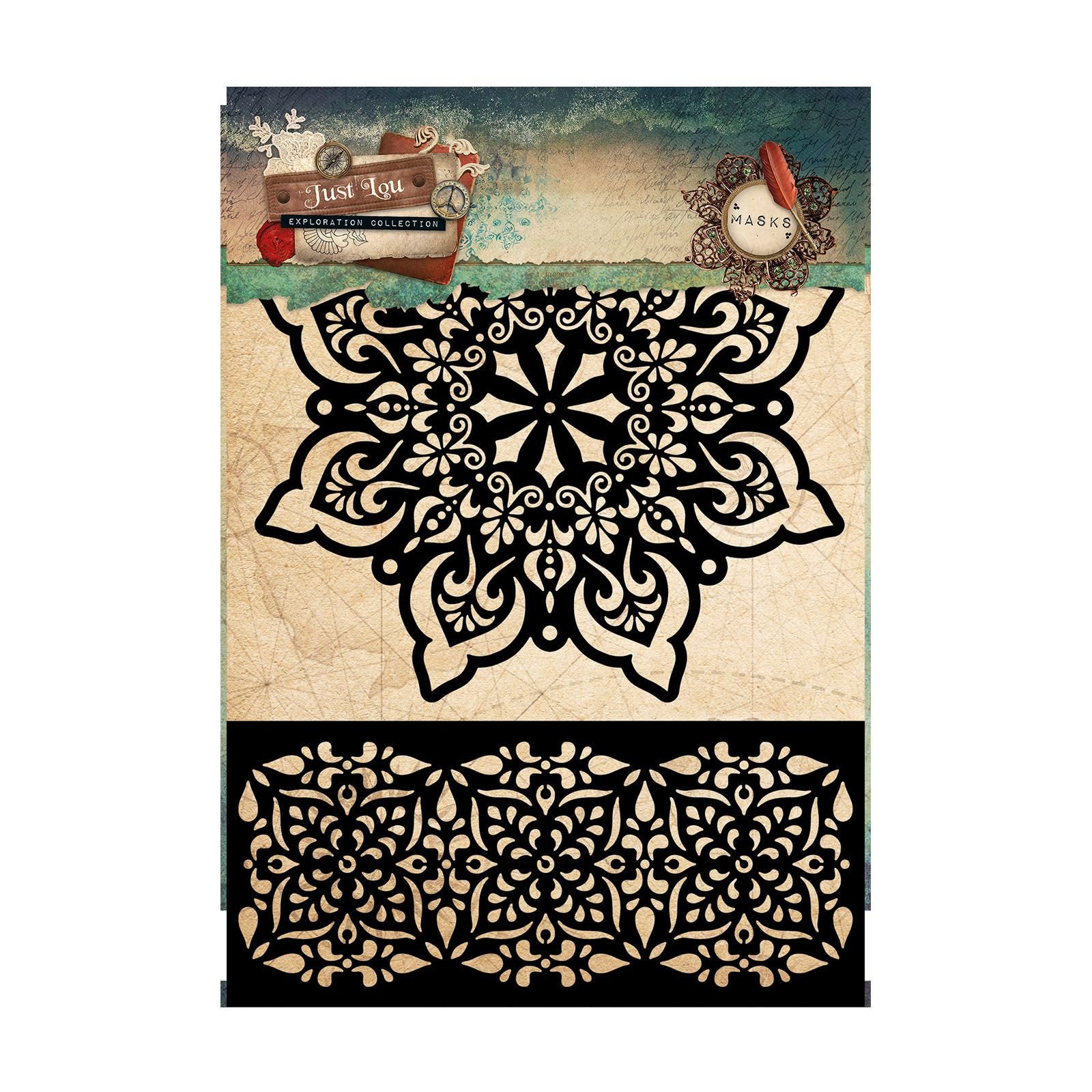 Studio Light - Mask stencil A4 Just lou exploration nr 02