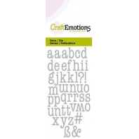 CraftEmotions Die - alfabet typewriter kleine letters