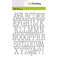 CraftEmotions Die - alfabet typewriter kleine letters
