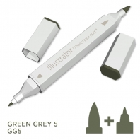 Illustrator Alcohol Marker - Green Grey5