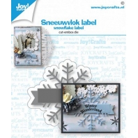 Cut-embossing Die Sneeuwvlok Label