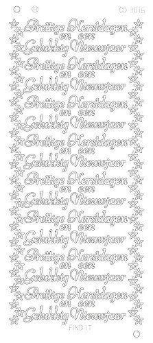 Prettige kerstdagen gelukkig nieuwjaar platinum - Goud  CD3016G