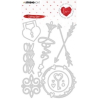 Studio Light Embossing Die Cut Stencil Love Elements Files With love nr 352