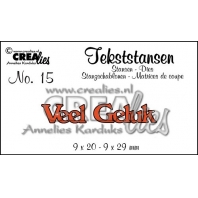 Crealies - Tekststanzen - Veel geluk